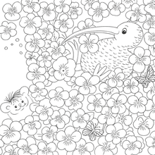 Load image into Gallery viewer, My Kiwi Garden: Colouring Book