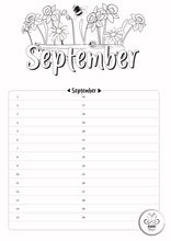 Load image into Gallery viewer, A4 - Perpetual Kiari Colouring Calendar
