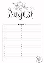 Load image into Gallery viewer, A4 - Perpetual Kiari Colouring Calendar
