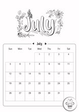 Load image into Gallery viewer, 2026 Colouring Calendar Printables
