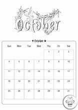 Load image into Gallery viewer, 2026 Colouring Calendar Printables
